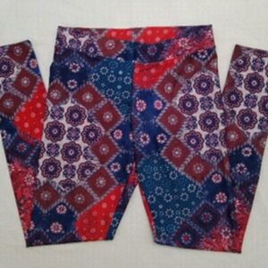 American Eagle leggings  - Large Red , White, Blue Americana Patchwork Print